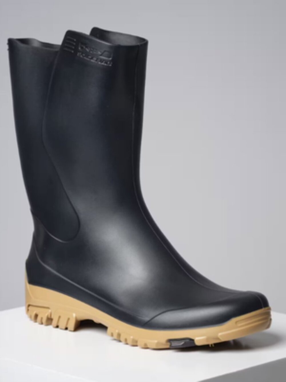 SOLOGNAC Black Waterproof PVC Mid Calf Rain Boots Lug Sole Size 6/7